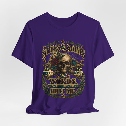 Graphic Tee – Sticks and Stones | Classic Children's Rhyme 100% Cotton T-Shirt