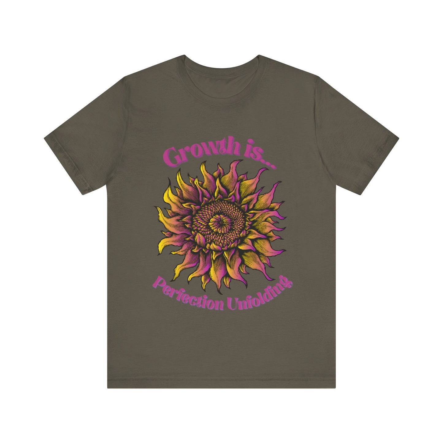 "Growth is Perfection Unfolding" Cotton t-shirt