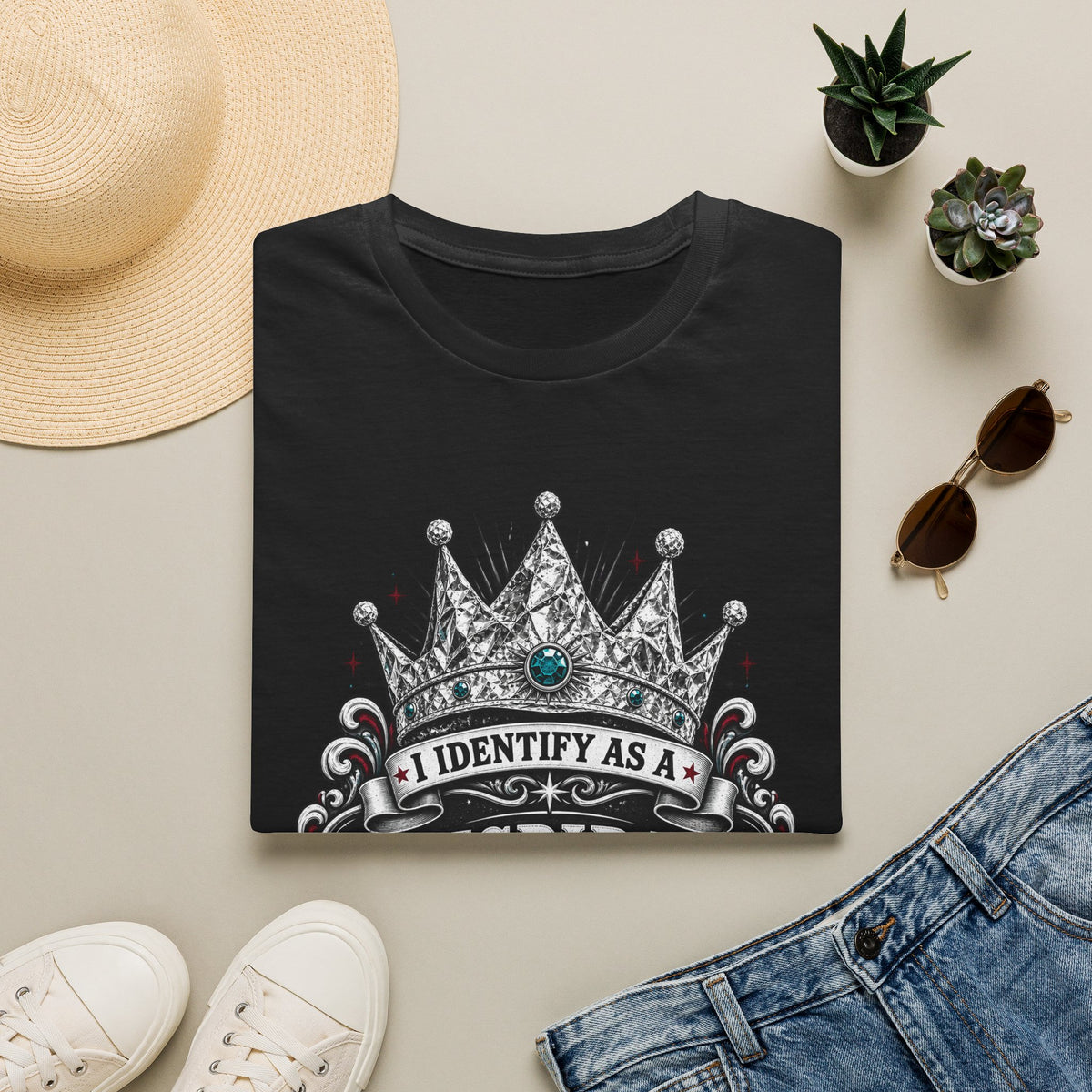 Conspiracy Theorist T-Shirt — "I Identify As a Conspiracy Theorist" Crown Graphic