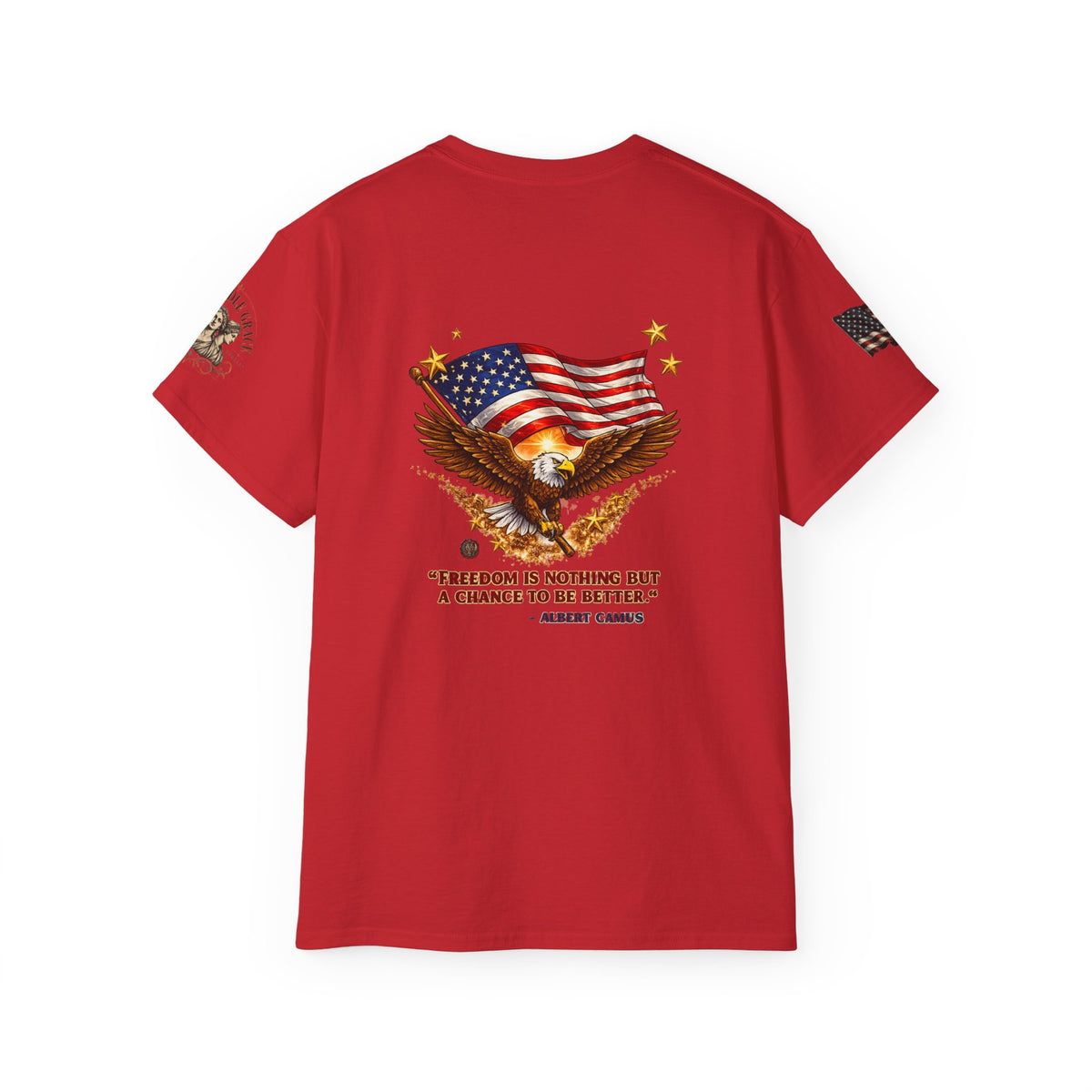 Unapologetically American Eagle Tee — '250 American' Patriotic Flag T‑Shirt