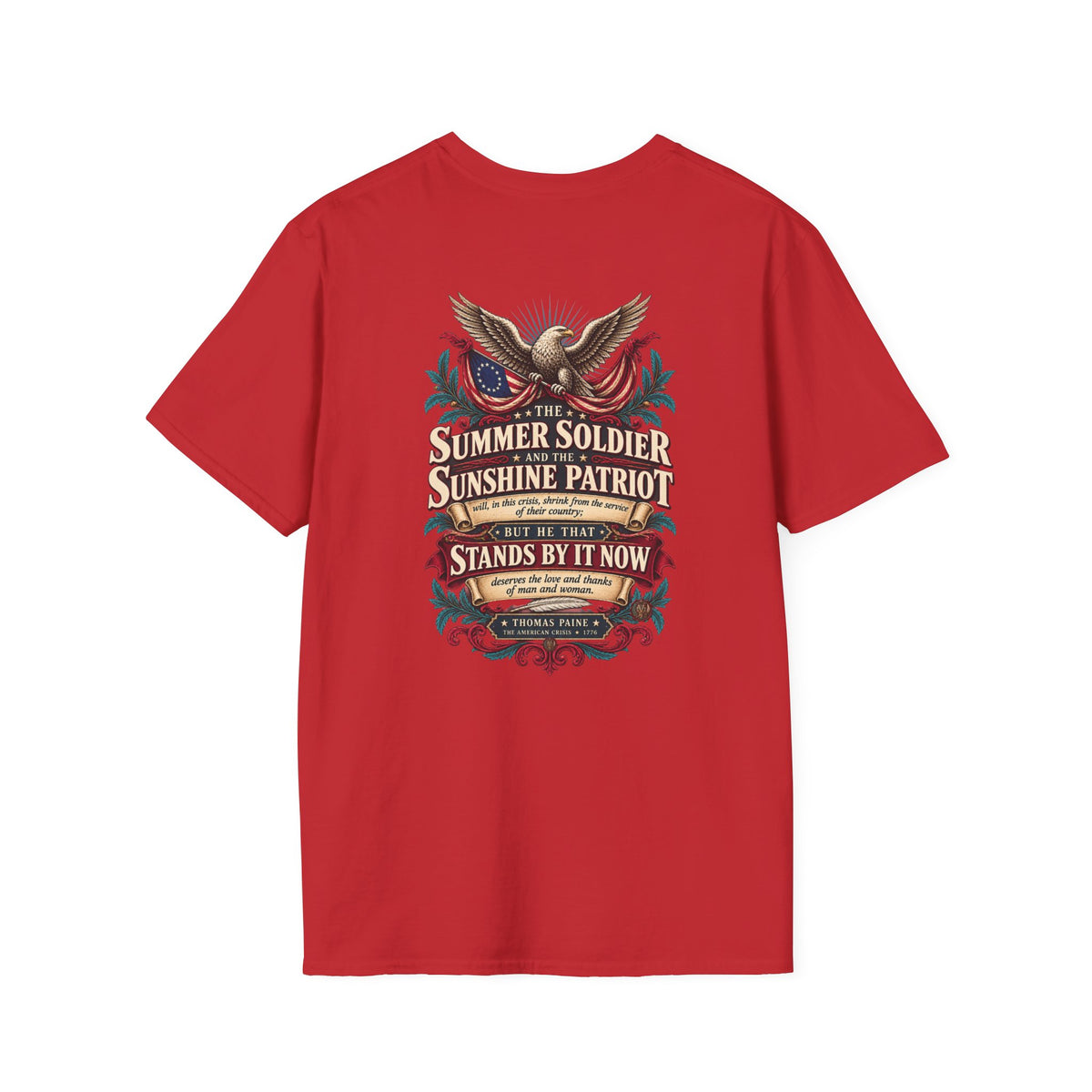 "These Are the Times That Try Men’s Souls" Thomas Paine Vintage Floral T-shirt