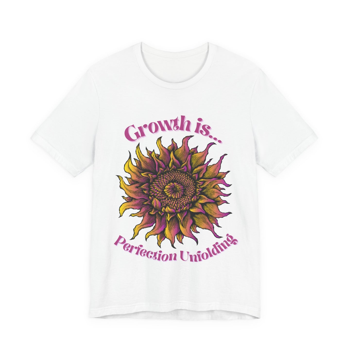 "Growth is... Perfection Unfolding" Heavy Cotton T-shirt.