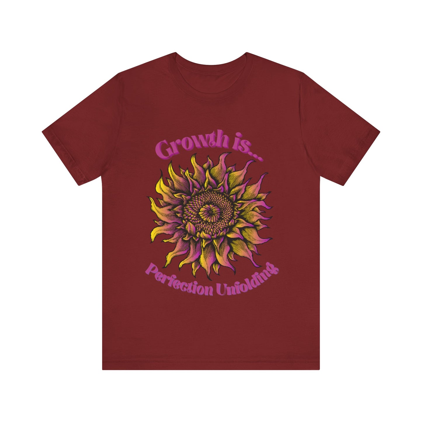 "Growth is Perfection Unfolding" Cotton t-shirt
