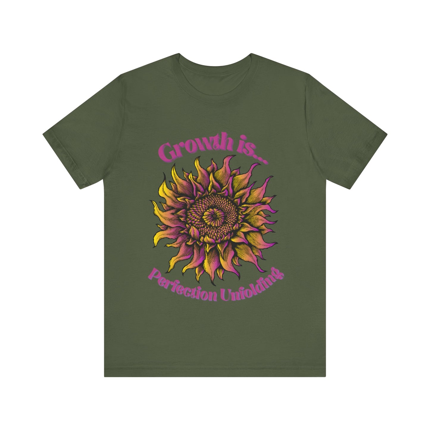 "Growth is Perfection Unfolding" Cotton t-shirt