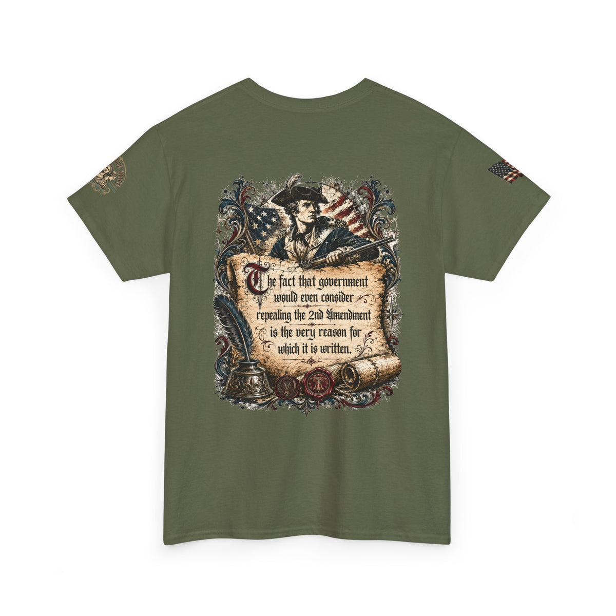 America 250 Patriot Vintage Style 2nd Amendment Cotton Tee