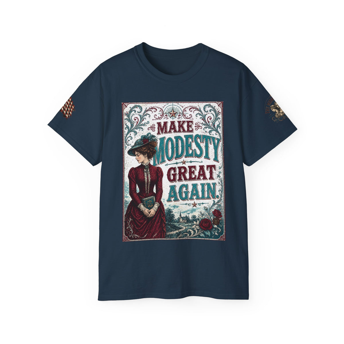 Make Modesty Great Again Vintage Tee — Victorian Feminine Graphic Tee