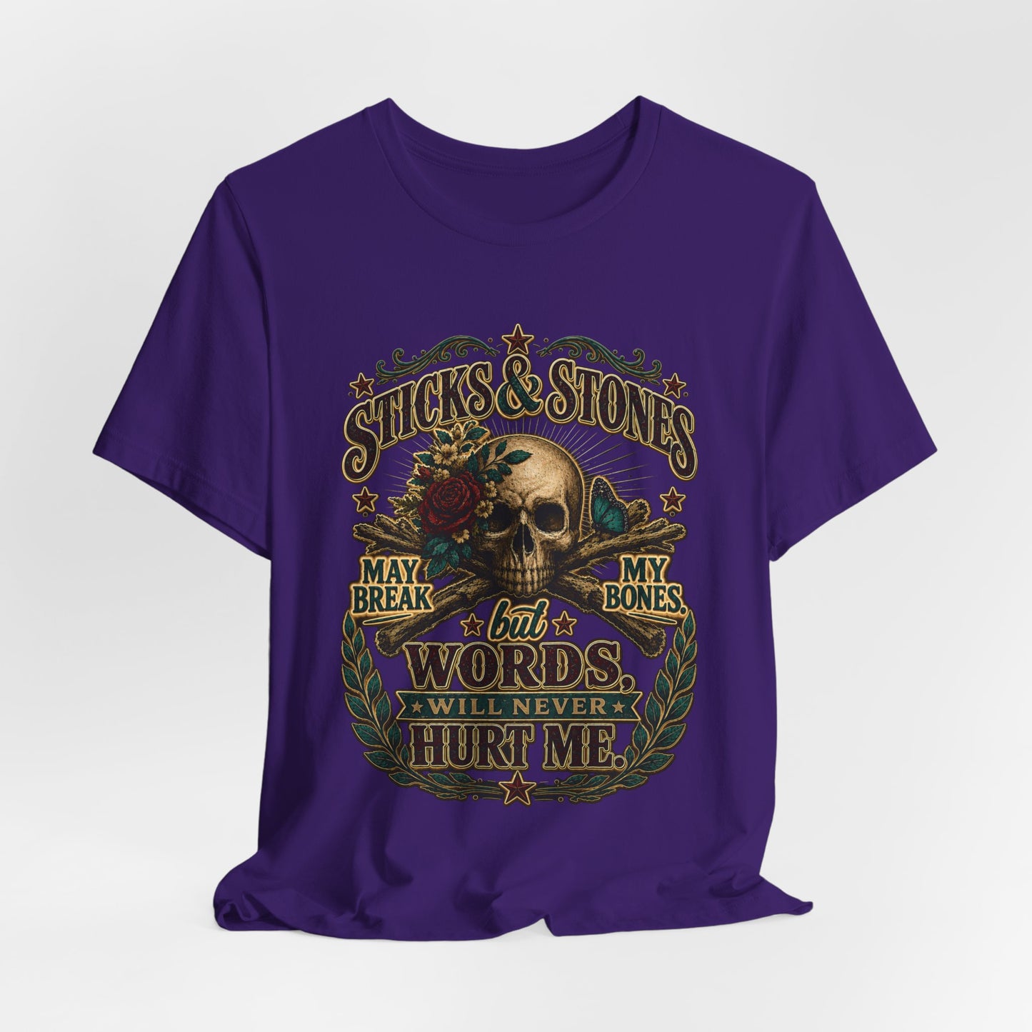 Graphic Tee – Sticks and Stones | Classic Children's Rhyme 100% Cotton T-Shirt