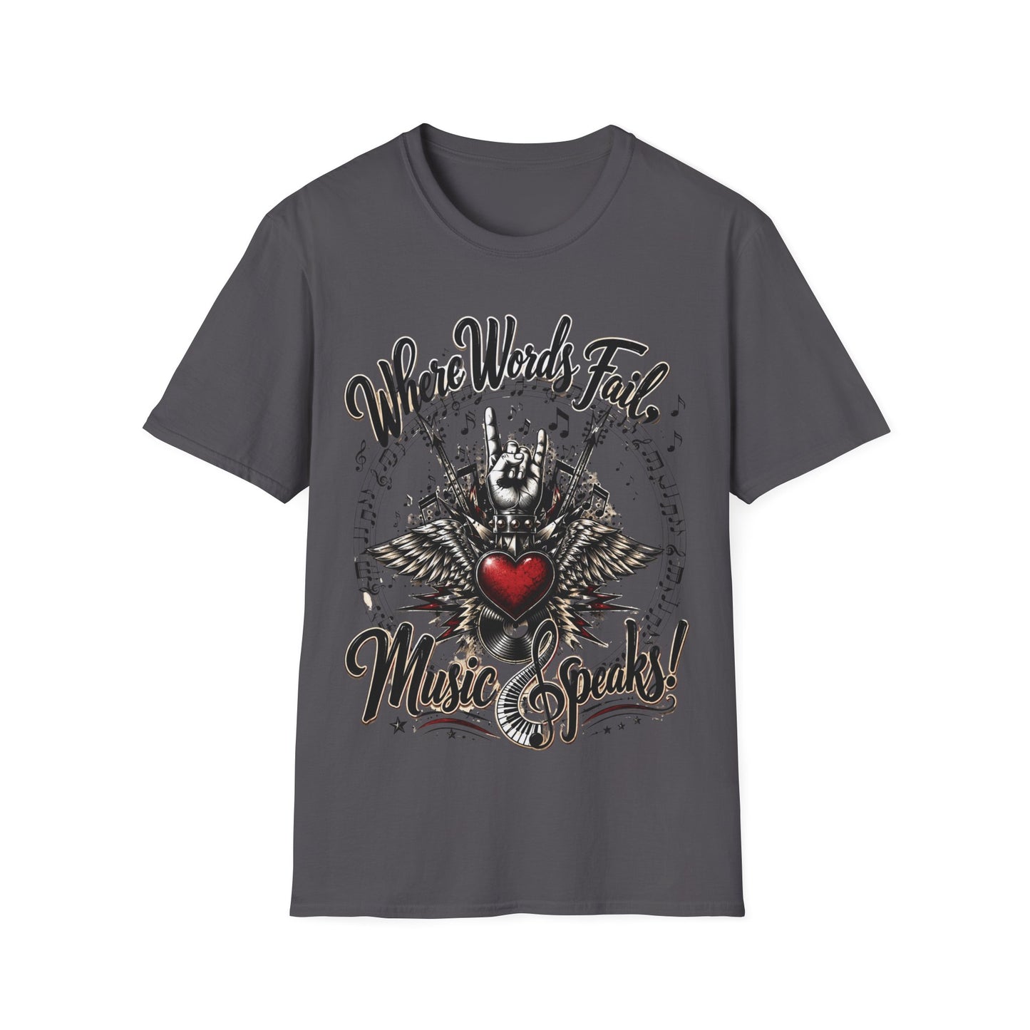 Where Words Fail Music Speaks T-Shirt