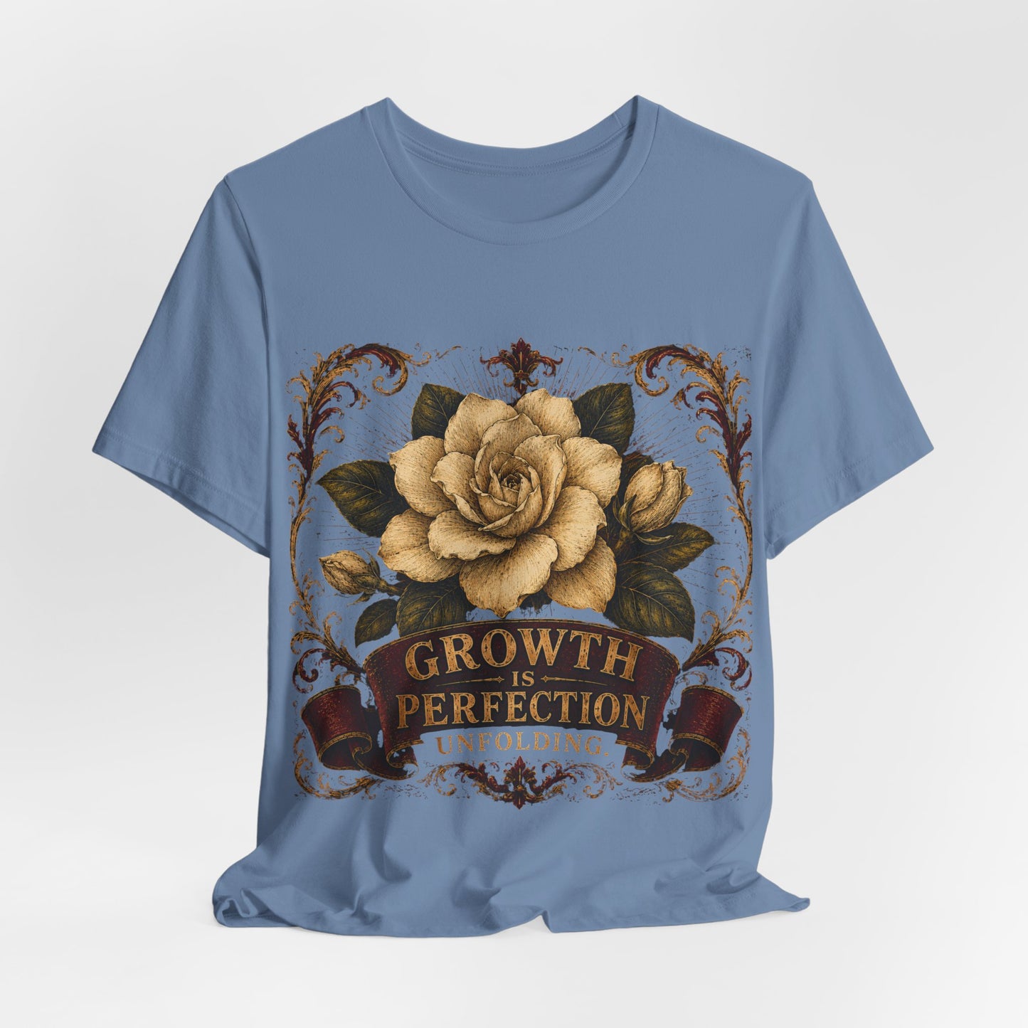 "Growth is... Perfection Unfolding" Cotton T-shirt.