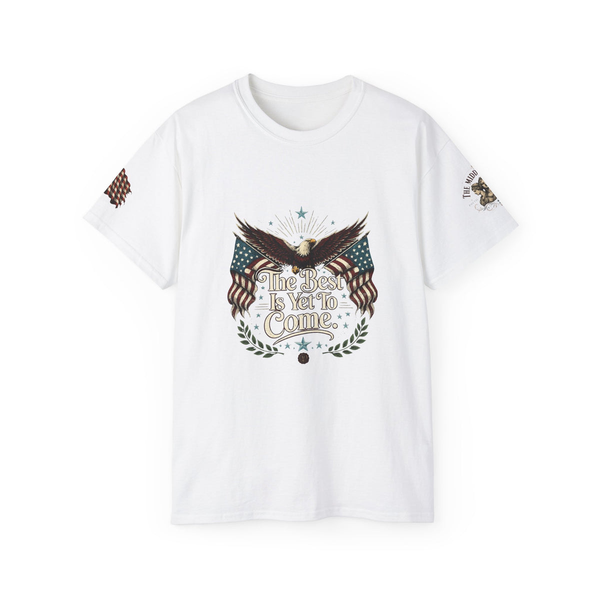 Patriotic Eagle Tee – "The Best Is Yet To Come" Cotton T-Shirt