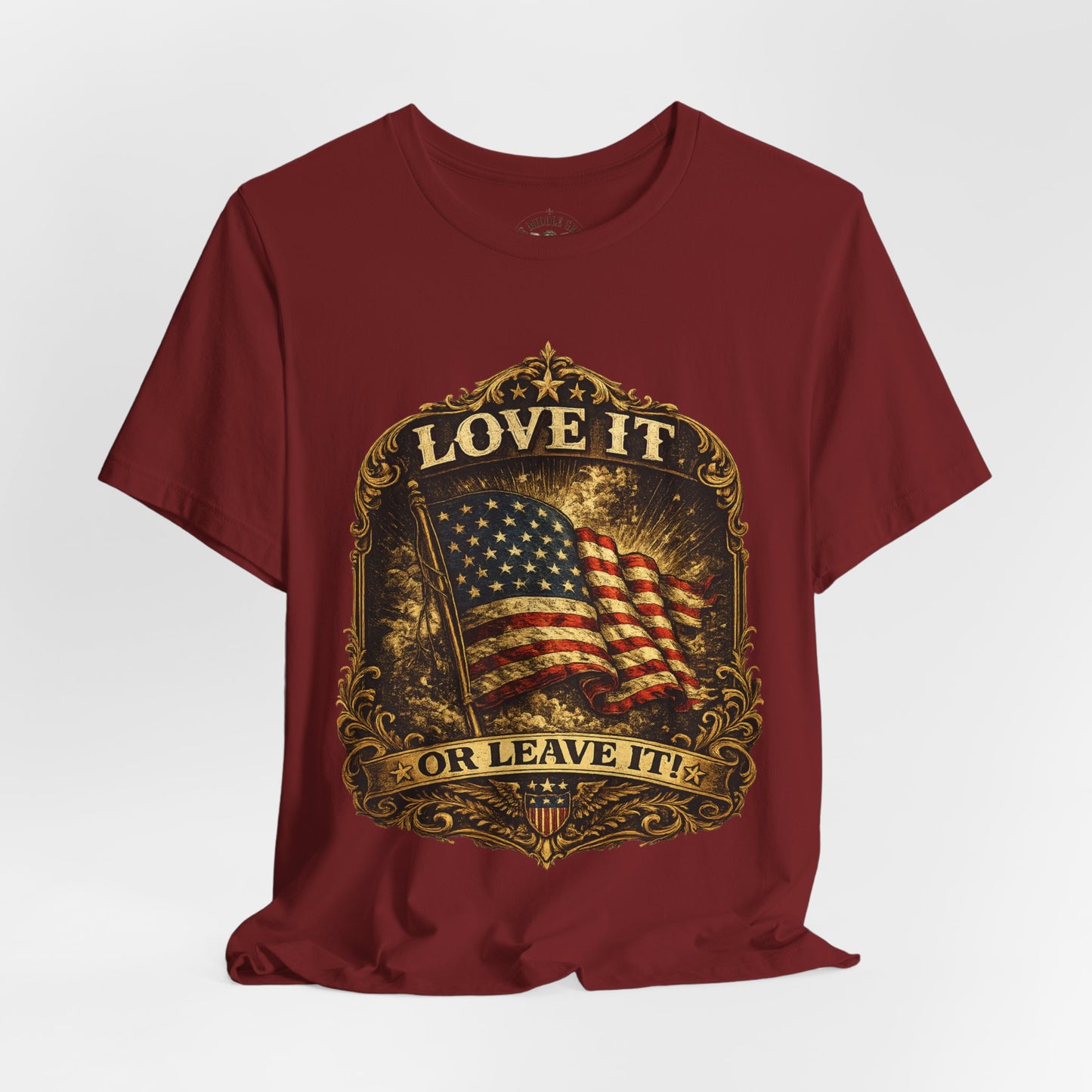 Patriotic Graphic Tee – Love It or Leave It | Vintage Style 100% Cotton T-Shirt