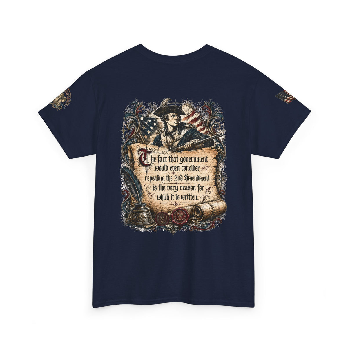 America 250 Patriot Vintage Style 2nd Amendment Cotton Tee