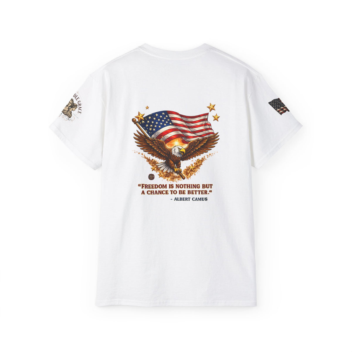 Unapologetically American Eagle Tee — '250 American' Patriotic Flag T‑Shirt