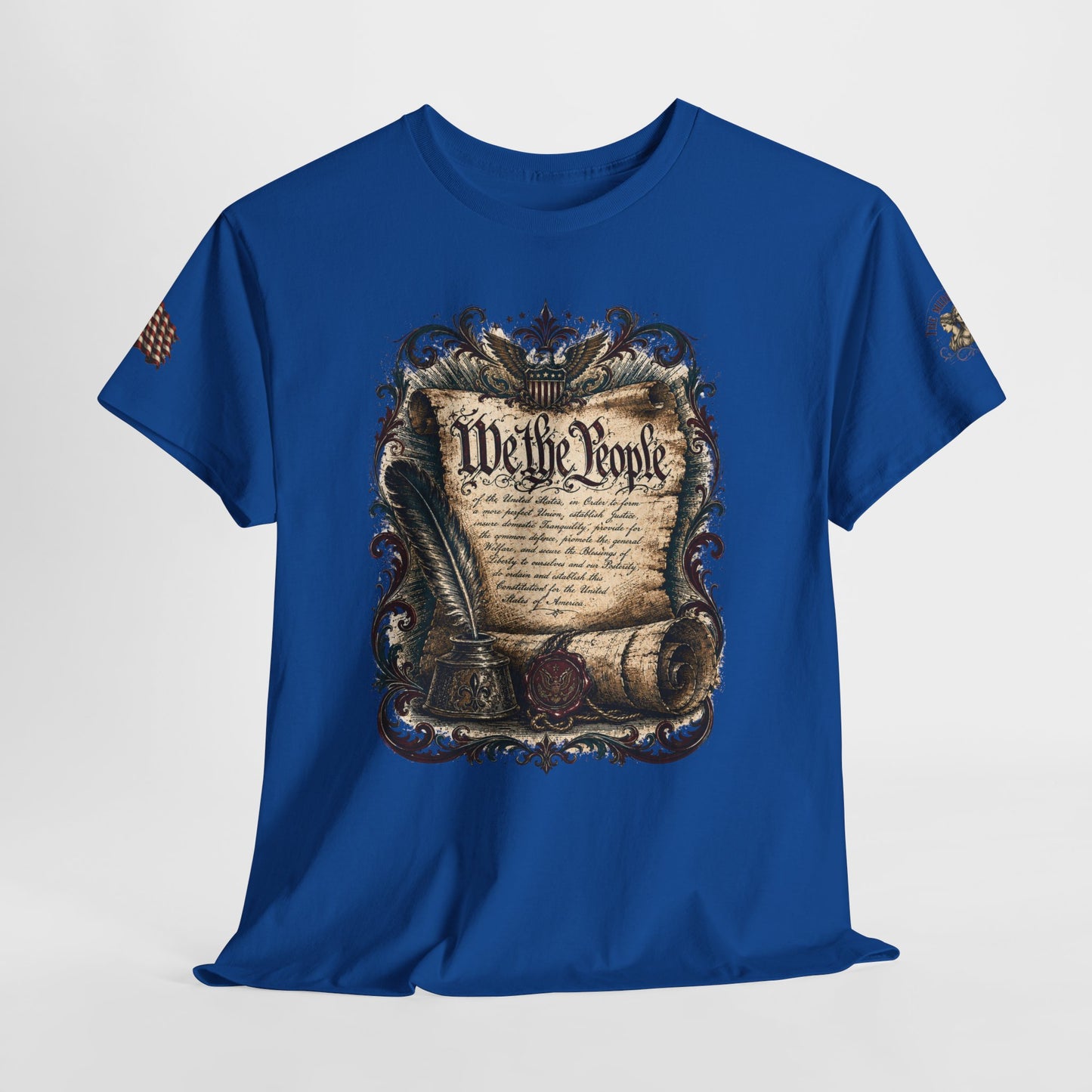 Patriotic Graphic Tee – America 250 Constitution & Benjamin Franklin Quote | 100% Cotton T-Shirt