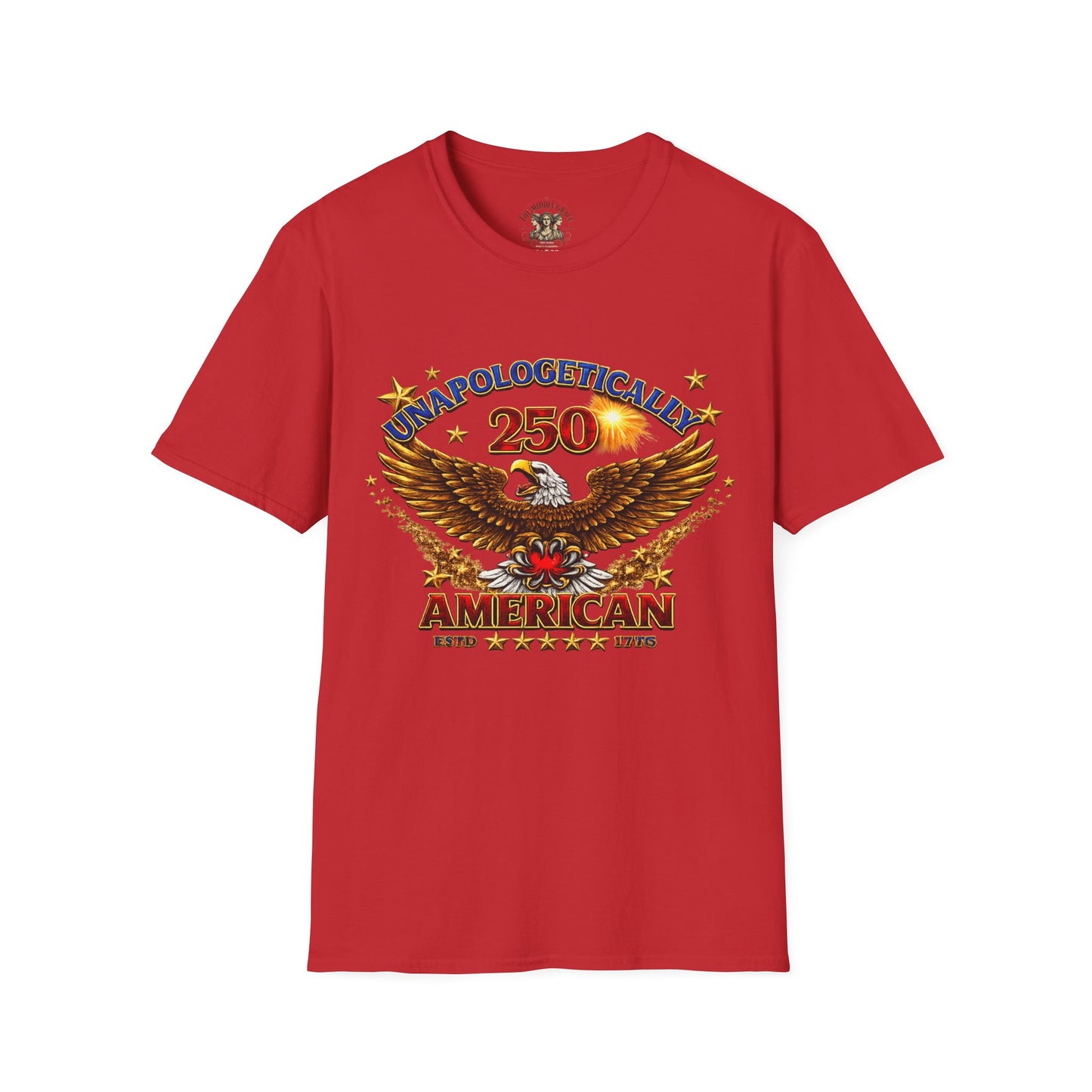 Patriotic Graphic Tee – Unapologetically American | Vintage Eagle 100% Cotton T-Shirt