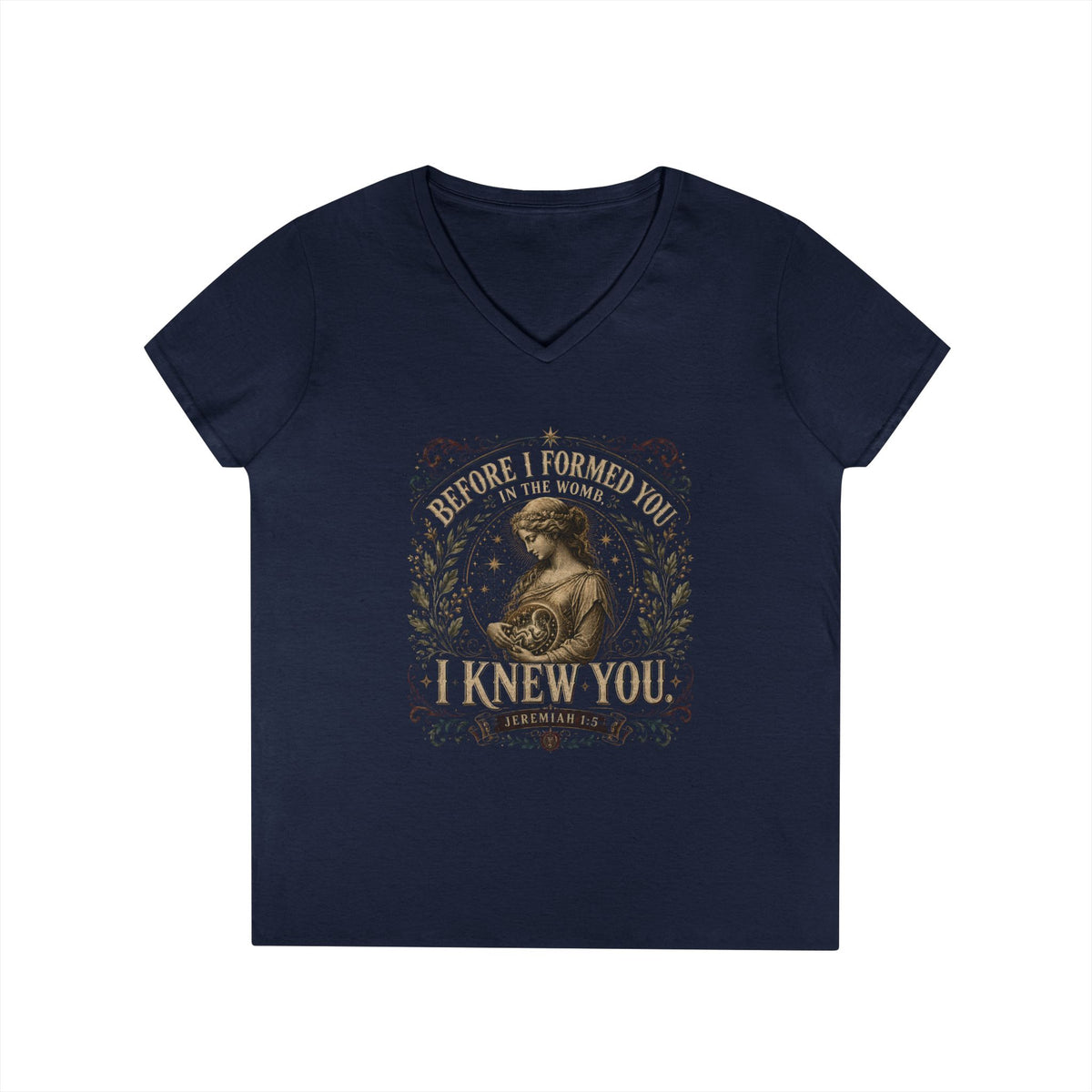 I Knew You V-Neck T-Shirt — Christian Faith Inspirational Tee