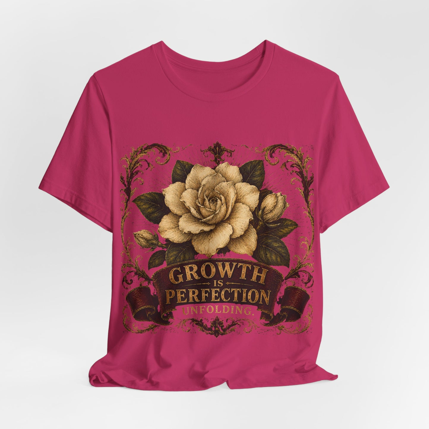 "Growth is... Perfection Unfolding" Cotton T-shirt.