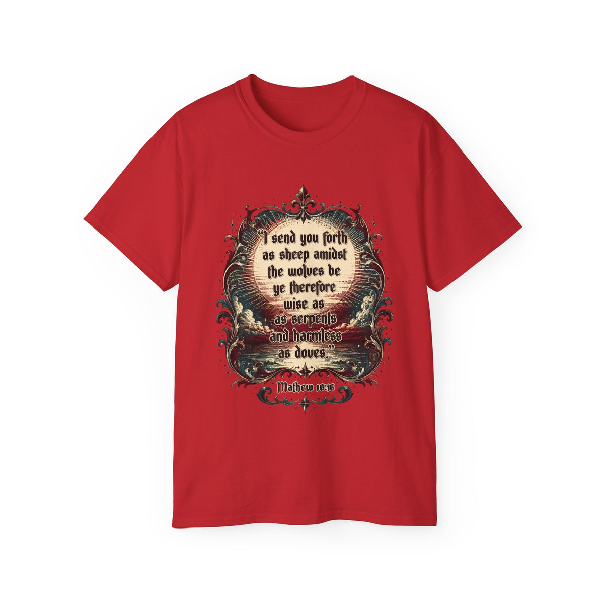 Matthew 10:16 Christian Scripture Tee — Vintage Dove Graphic
