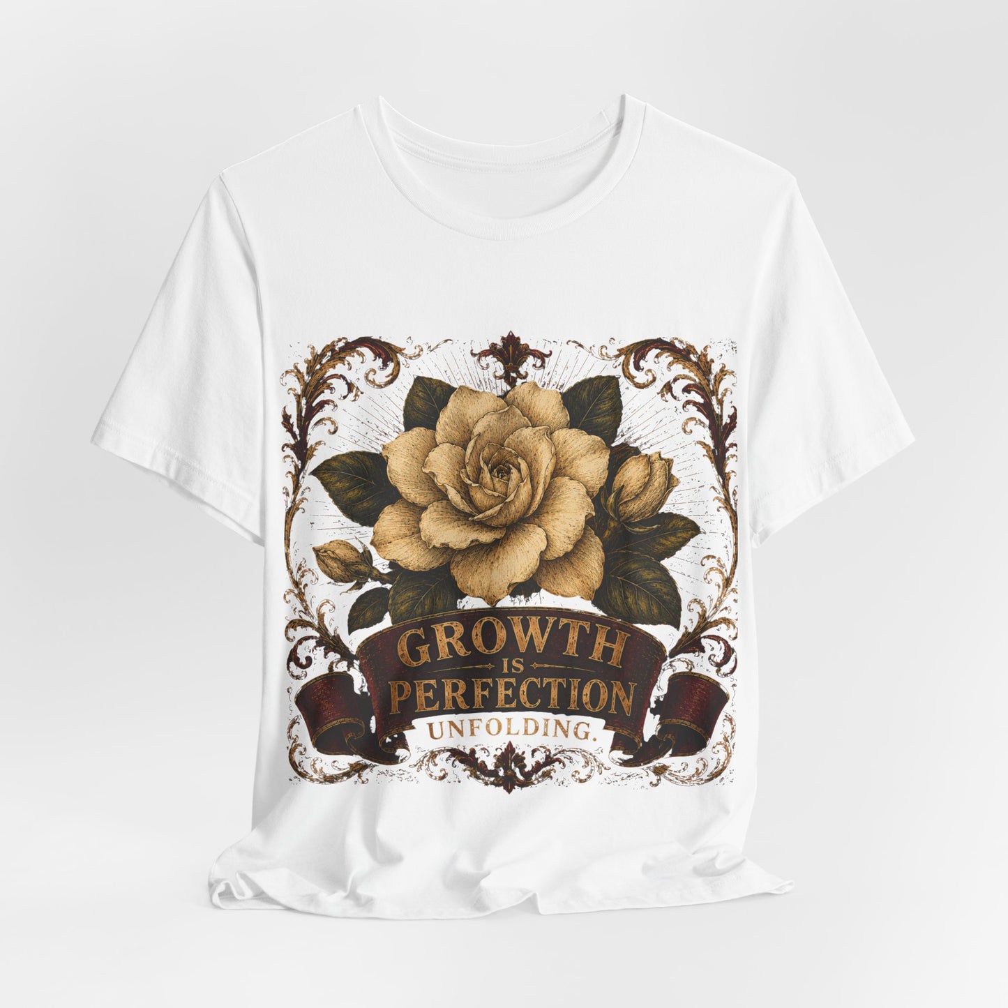 "Growth is... Perfection Unfolding" Cotton T-shirt.