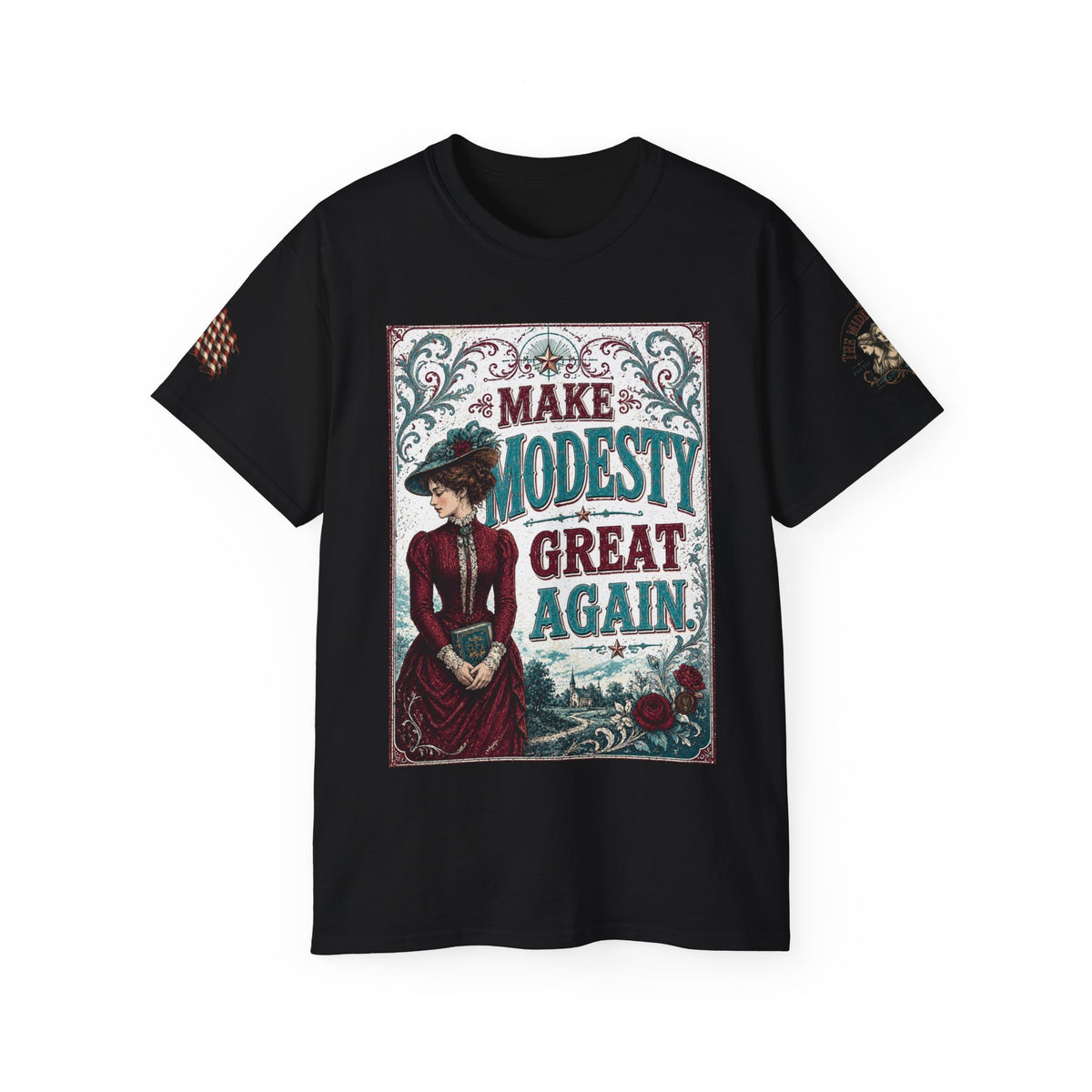 Make Modesty Great Again Vintage Tee — Victorian Feminine Graphic Tee