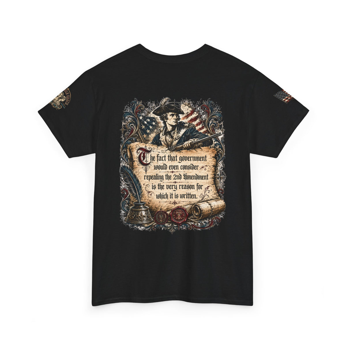 America 250 Patriot Vintage Style 2nd Amendment Cotton Tee