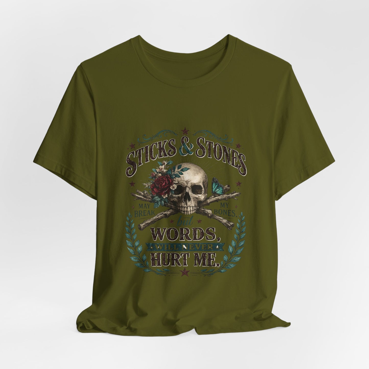 "Sticks and Stones" Classic Child's Poem 100% Cotton Tee
