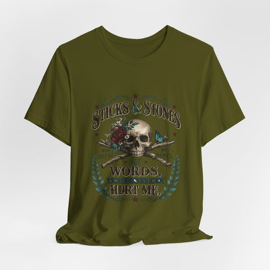 "Sticks and Stones" Classic Child's Poem 100% Cotton Tee