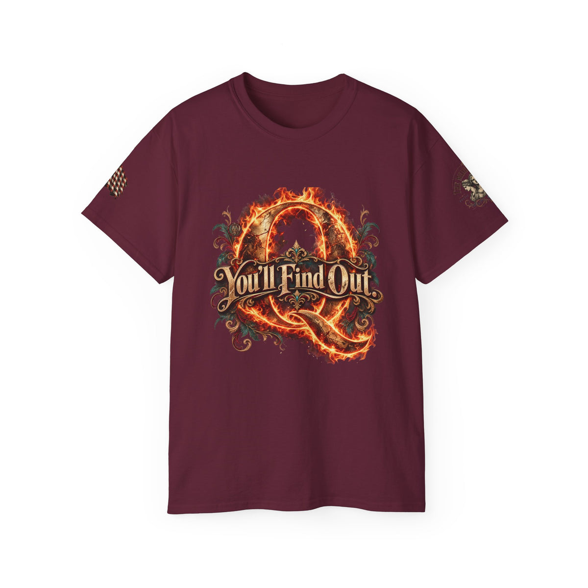 "You’ll Find Out," Famous Quote by President Trump Graphic Flame Tee