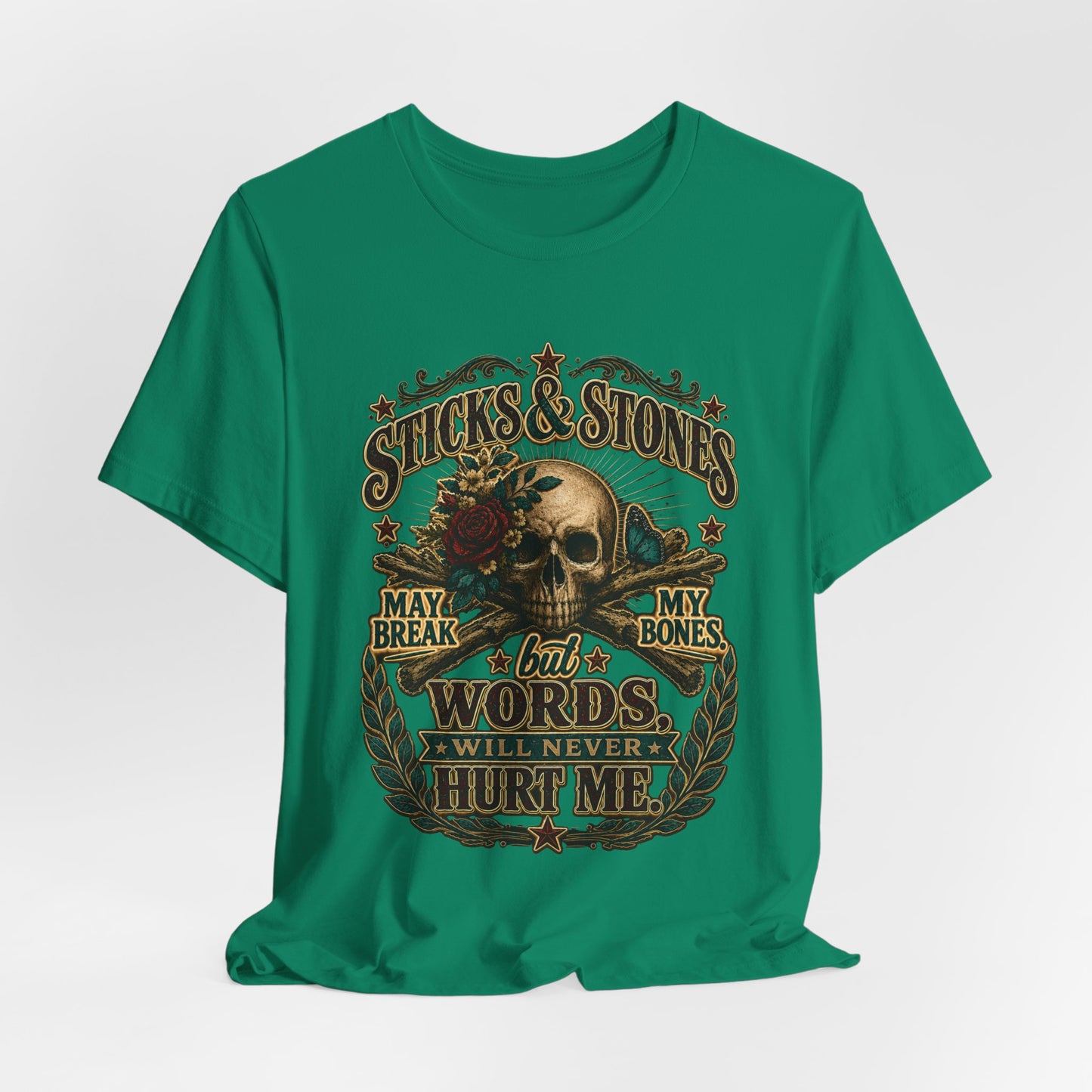 Graphic Tee – Sticks and Stones | Classic Children's Rhyme 100% Cotton T-Shirt