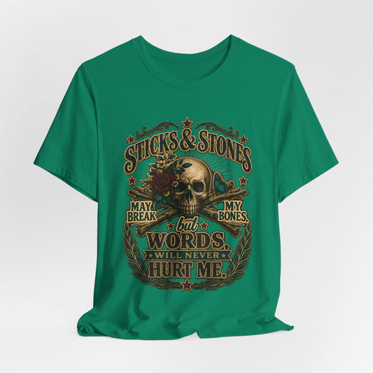 Graphic Tee – Sticks and Stones | Classic Children's Rhyme 100% Cotton T-Shirt