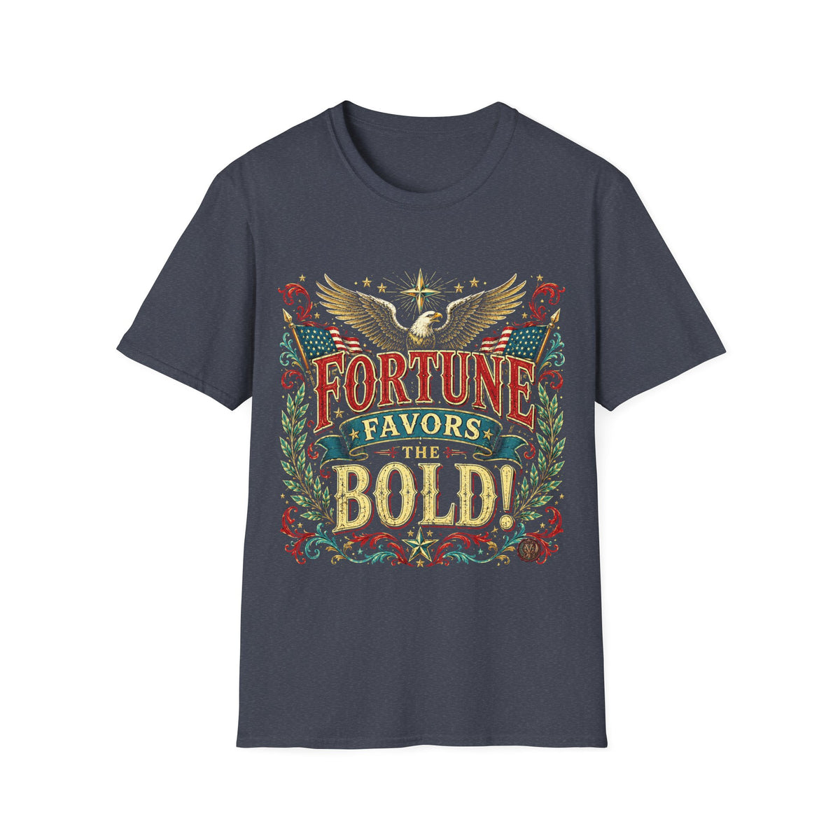 Fortune Favors the Bold T-Shirt — Vintage Eagle Graphic