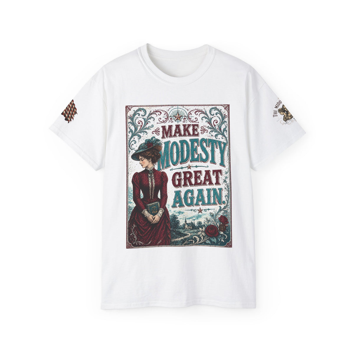 Make Modesty Great Again Vintage Tee — Victorian Feminine Graphic Tee