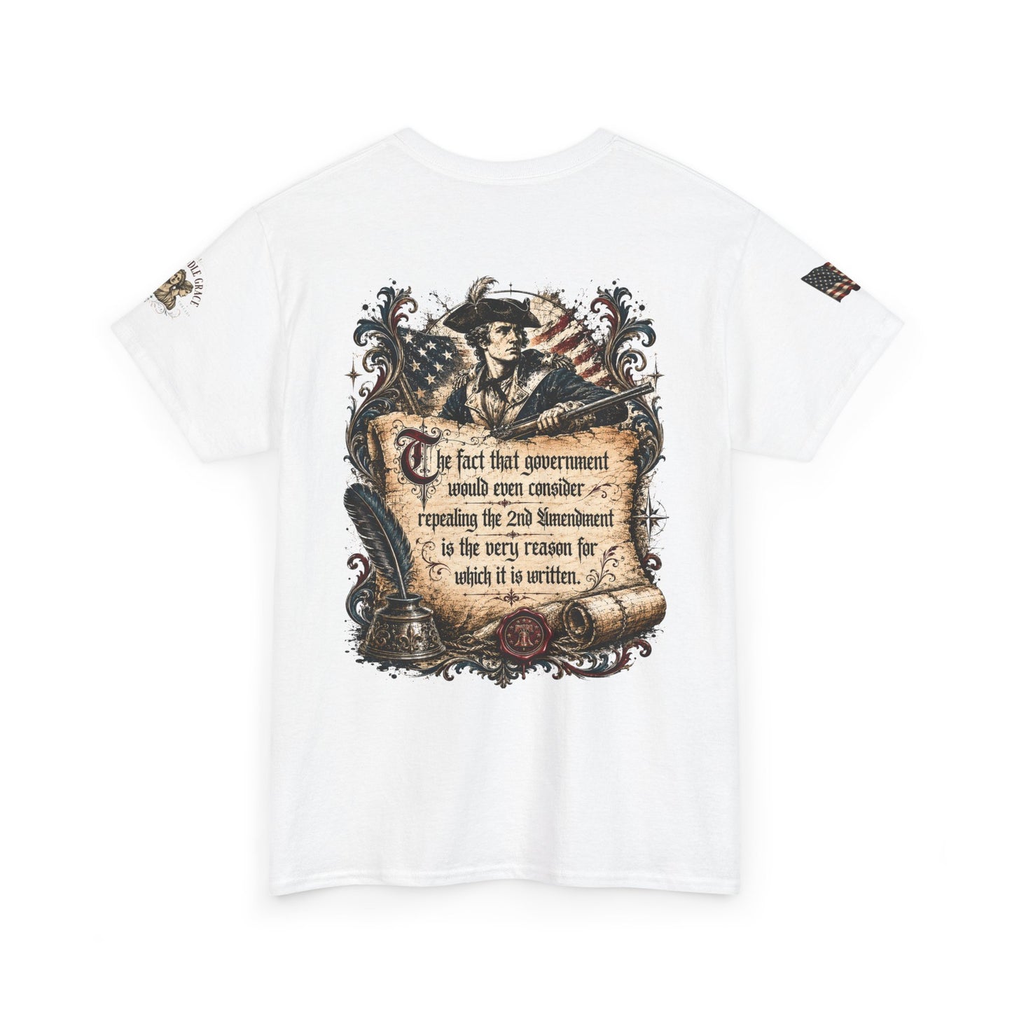 America 250 Patriot Vintage Style 2nd Amendment Cotton Tee