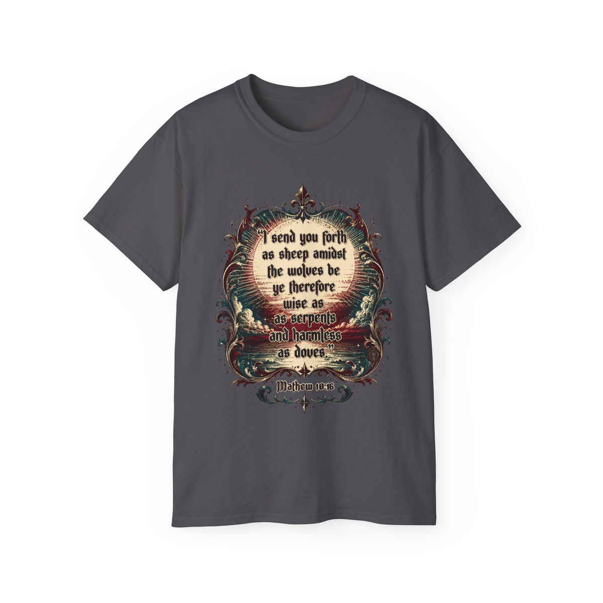 Matthew 10:16 Christian Scripture Tee — Vintage Dove Graphic