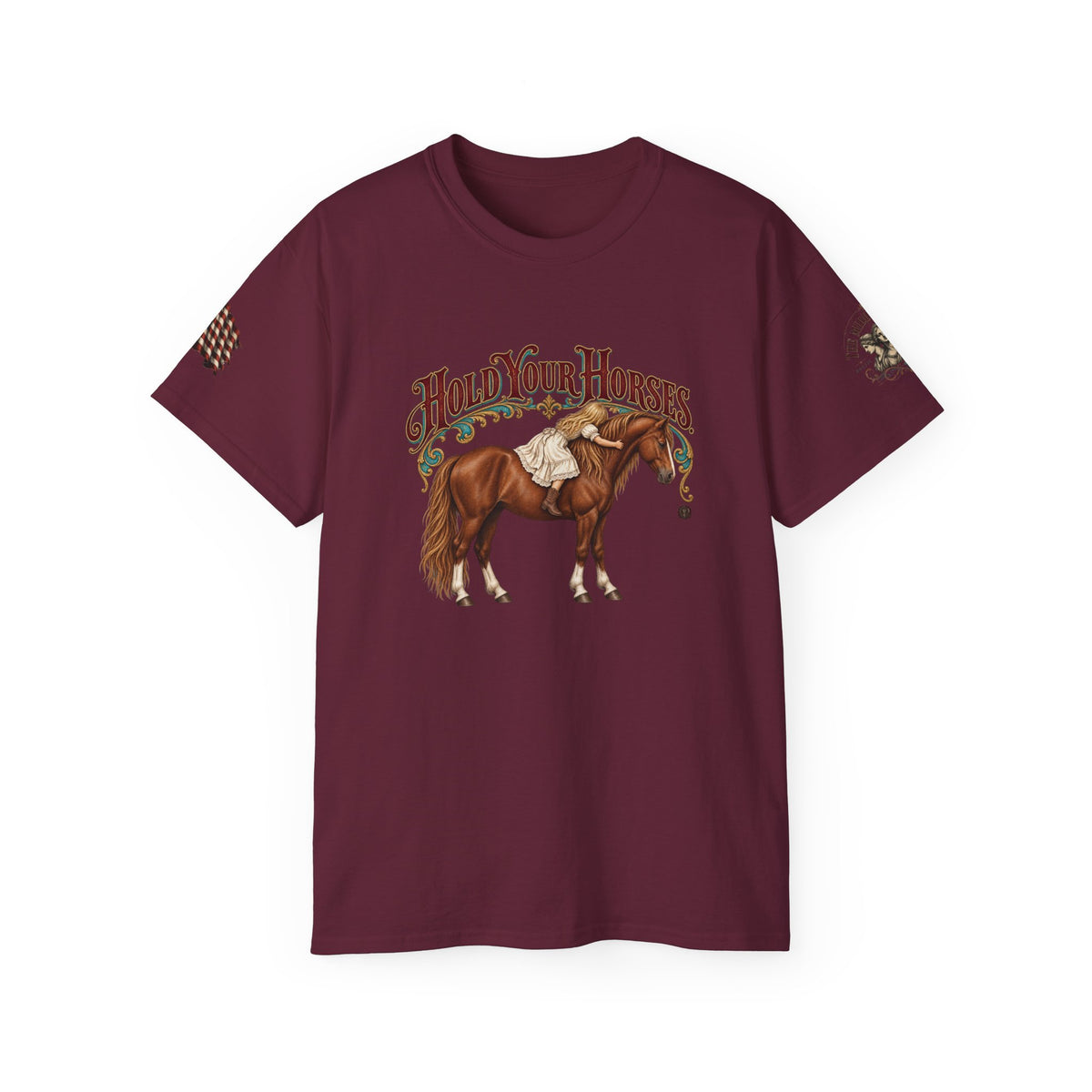 Hold Your Horses T-Shirt — Vintage Western Horse Graphic Tee