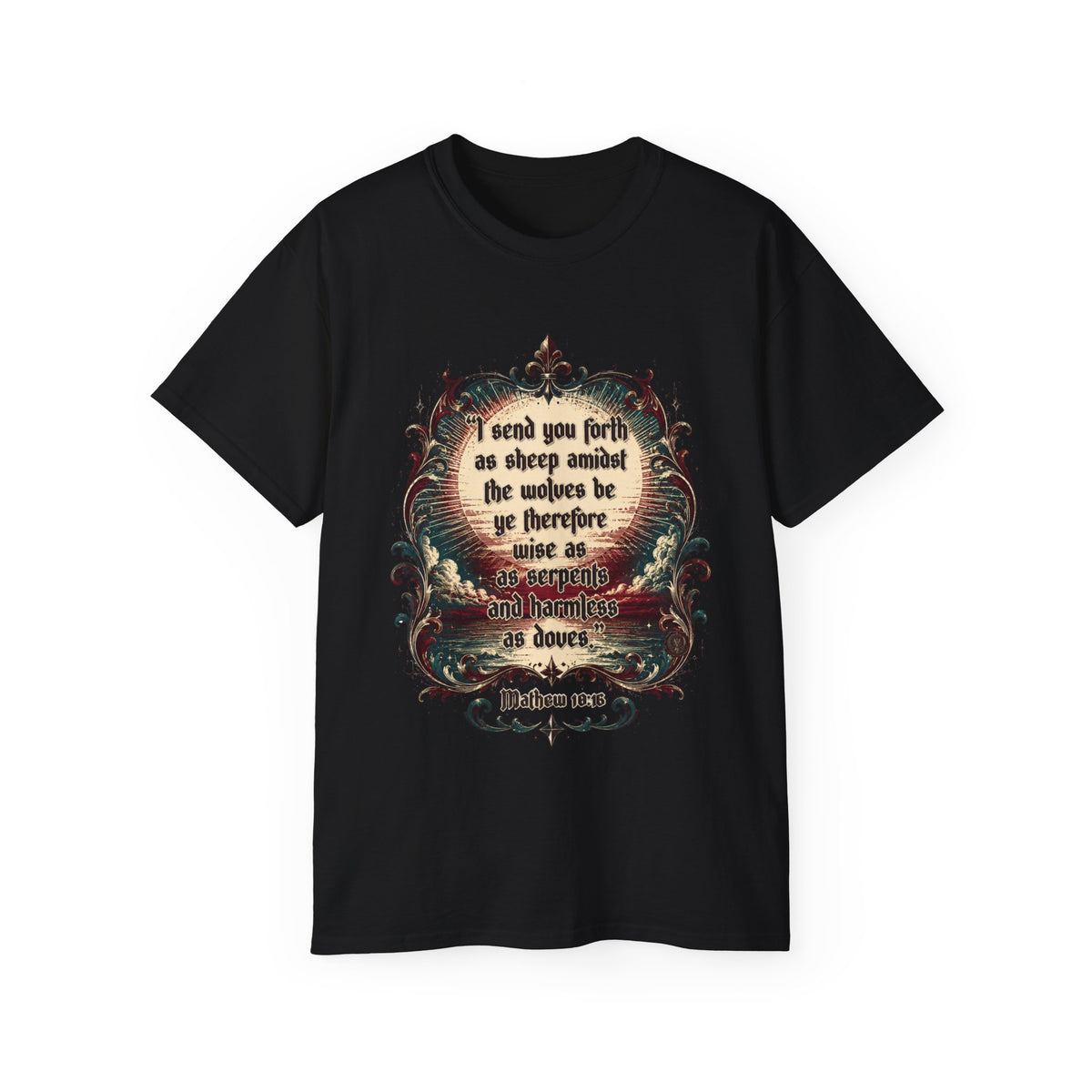 Matthew 10:16 Christian Scripture Tee — Vintage Dove Graphic