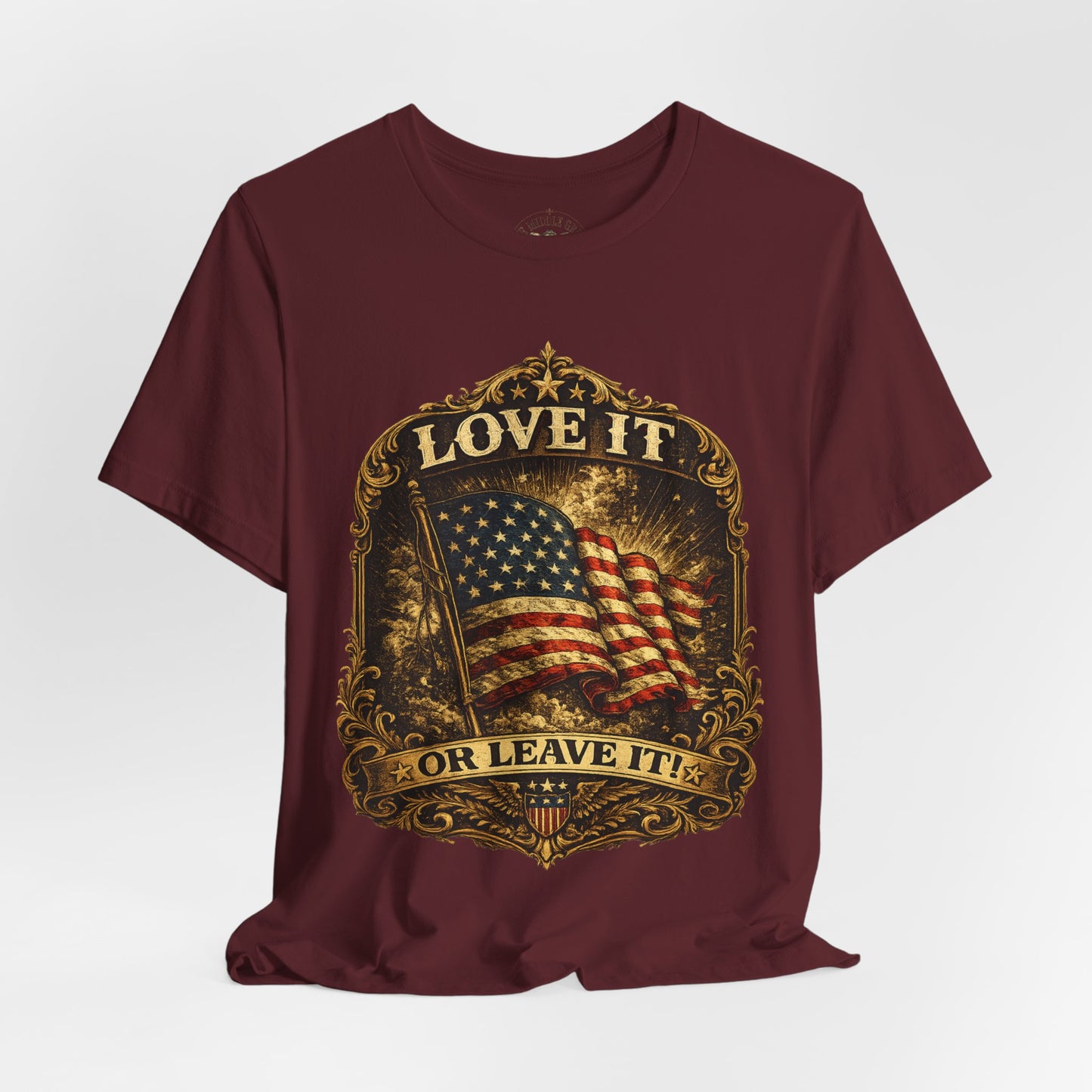 Patriotic Graphic Tee – Love It or Leave It | Vintage Style 100% Cotton T-Shirt