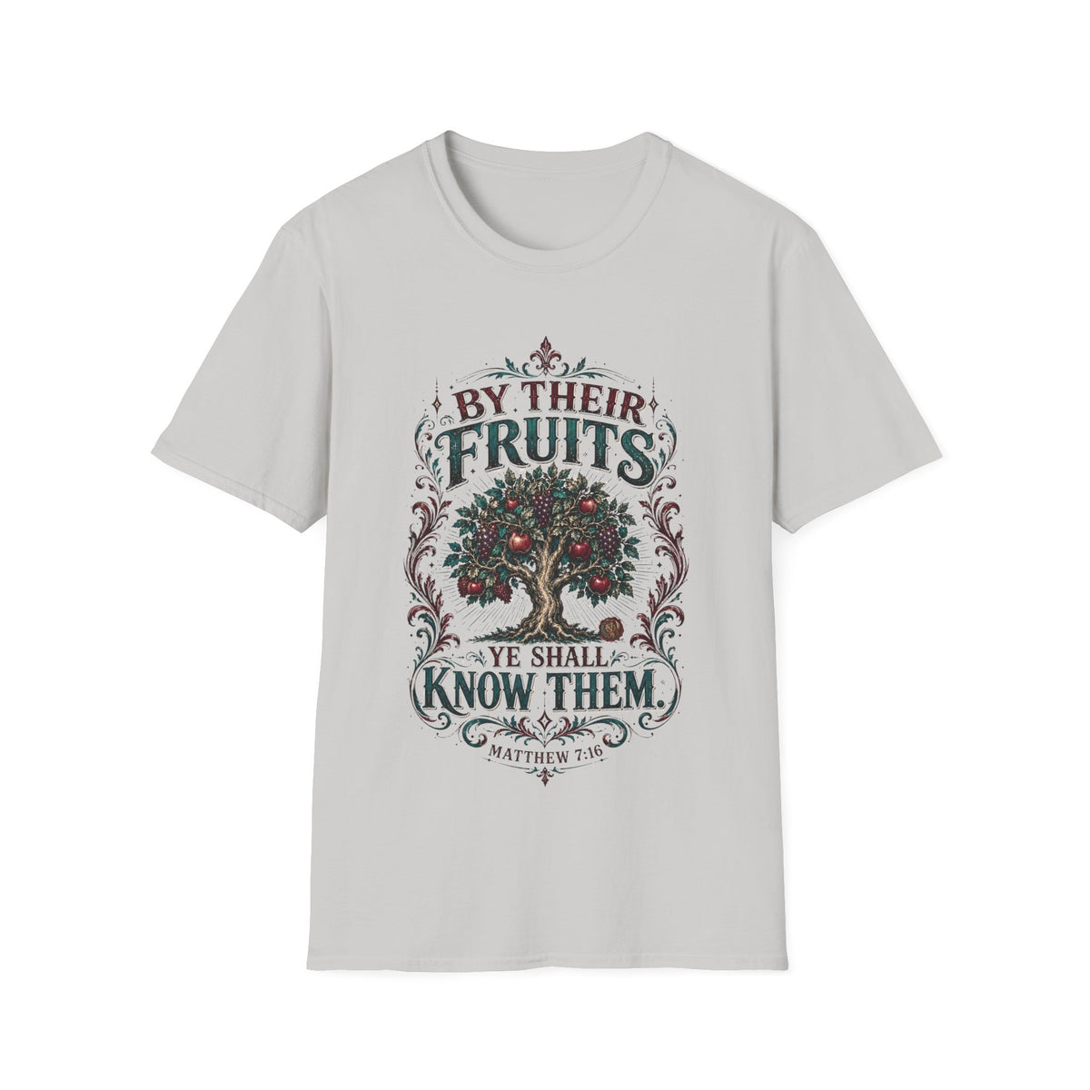 "By Their Fruits" Inspirational Graphic Tee (Matthew 7:16)