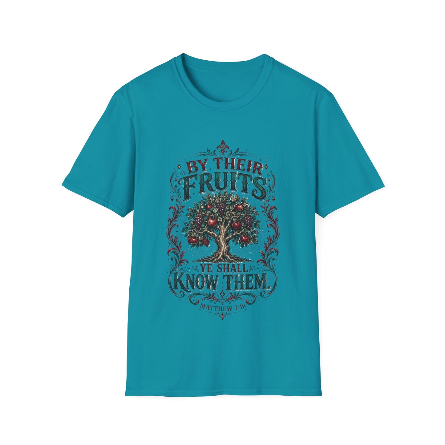 "By Their Fruits" Inspirational Graphic Tee (Matthew 7:16)