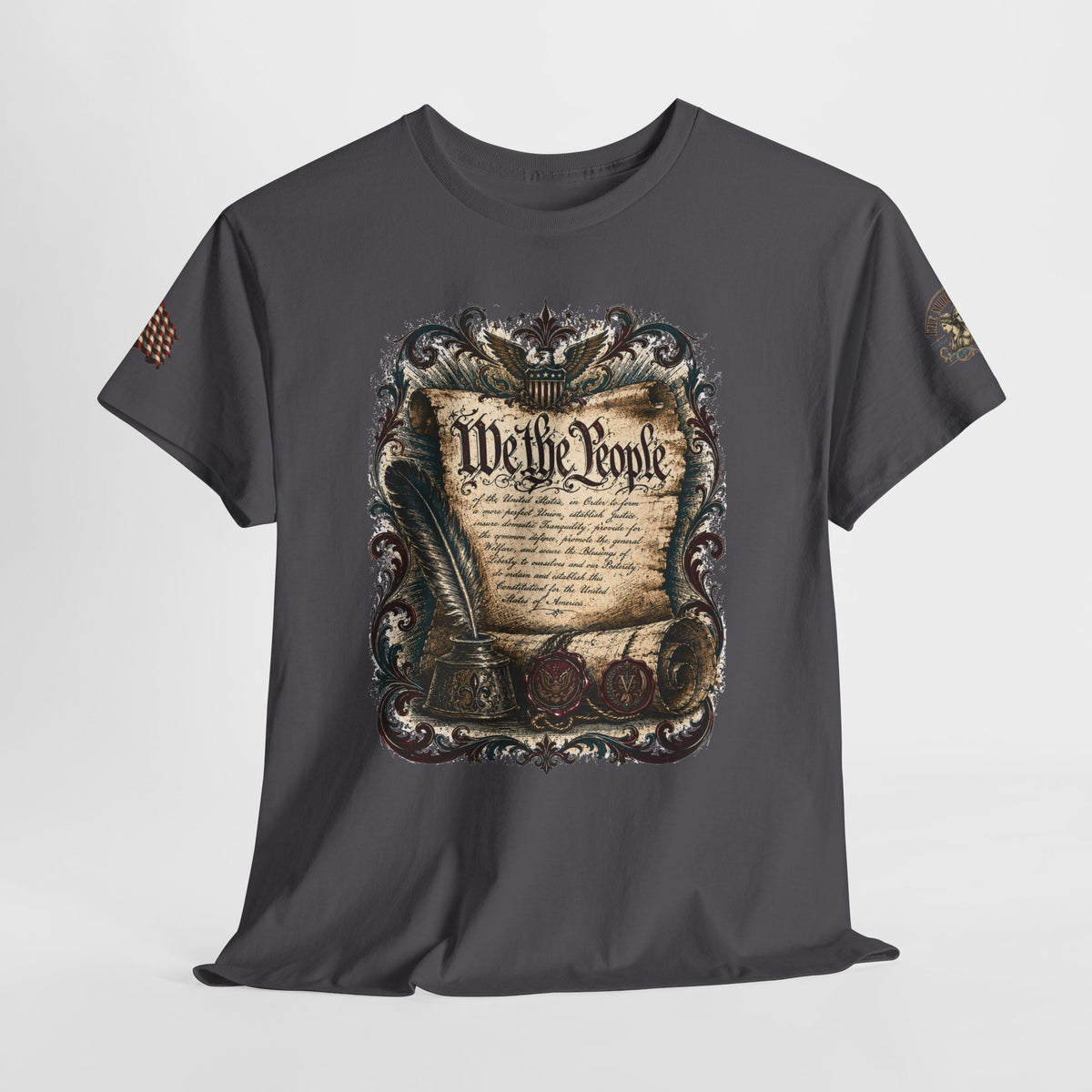 America 250 Vintage Style Constitution with Benjamin Franklin Quote Cotton Tee