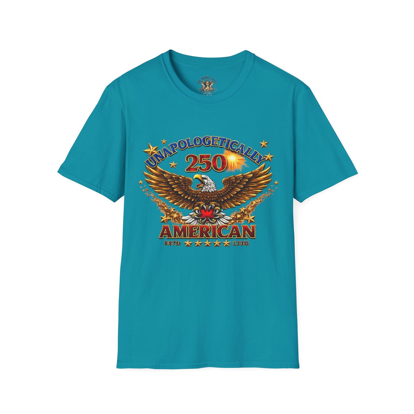 Patriotic Graphic Tee – Unapologetically American | Vintage Eagle 100% Cotton T-Shirt