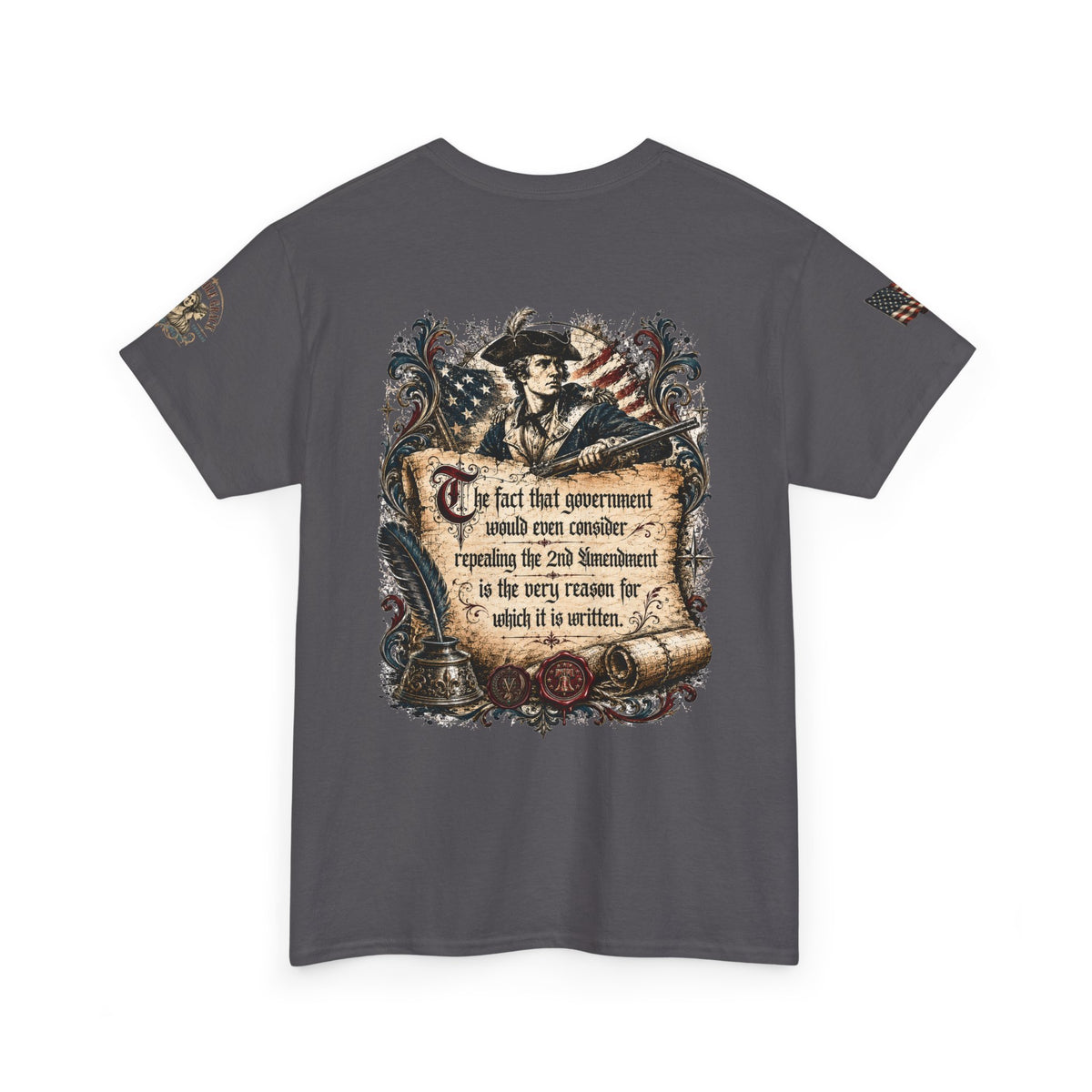 America 250 Patriot Vintage Style 2nd Amendment Cotton Tee