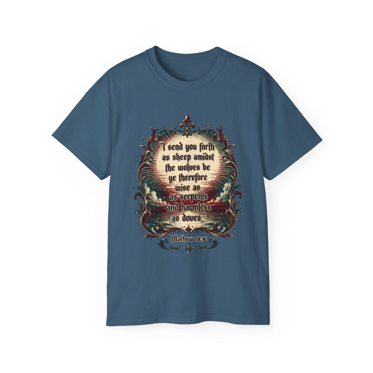 Matthew 10:16 Christian Scripture Tee — Vintage Dove Graphic