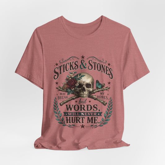 "Sticks and Stones" Classic Child's Poem 100% Cotton Tee