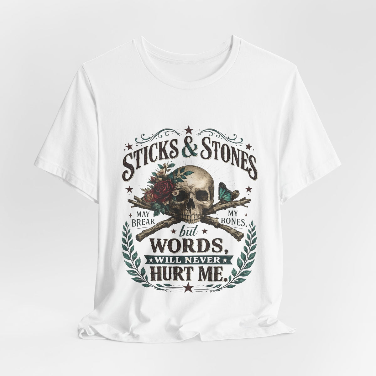 "Sticks and Stones" Classic Child's Poem 100% Cotton Tee