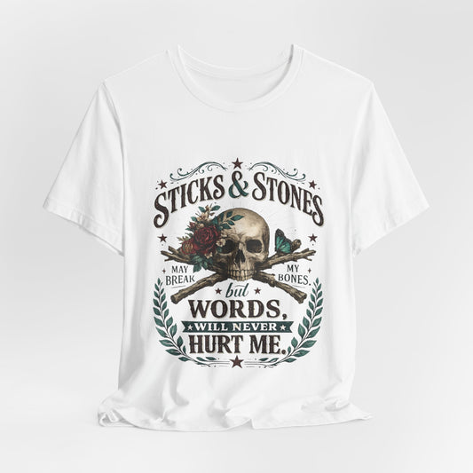 "Sticks and Stones" Classic Child's Poem 100% Cotton Tee