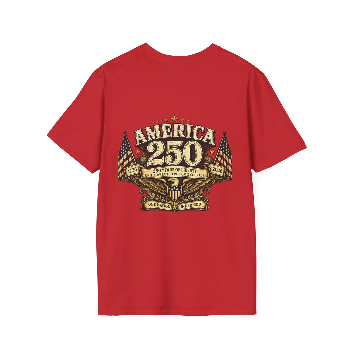 Graphic Tee – America 250 Year of the Horse | Vintage Gold Lunar New Year 100% Cotton T-Shirt