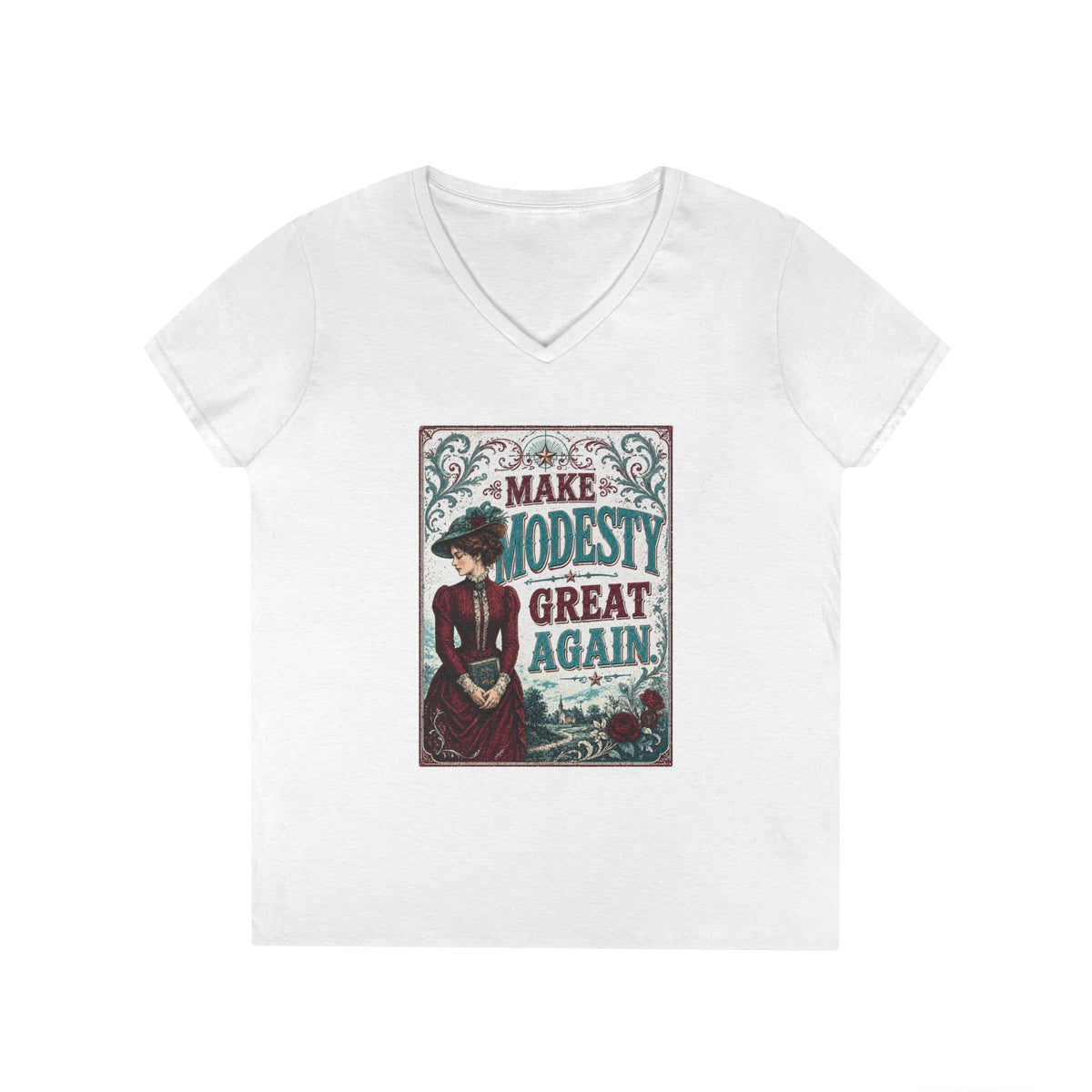 "Make Modesty Great Again," Women's Victorian Tee