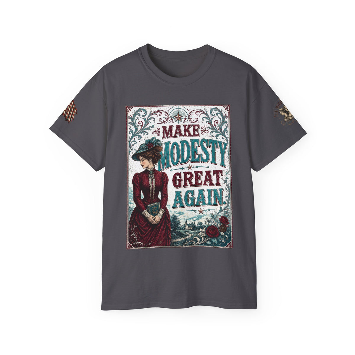 Make Modesty Great Again Vintage Tee — Victorian Feminine Graphic Tee