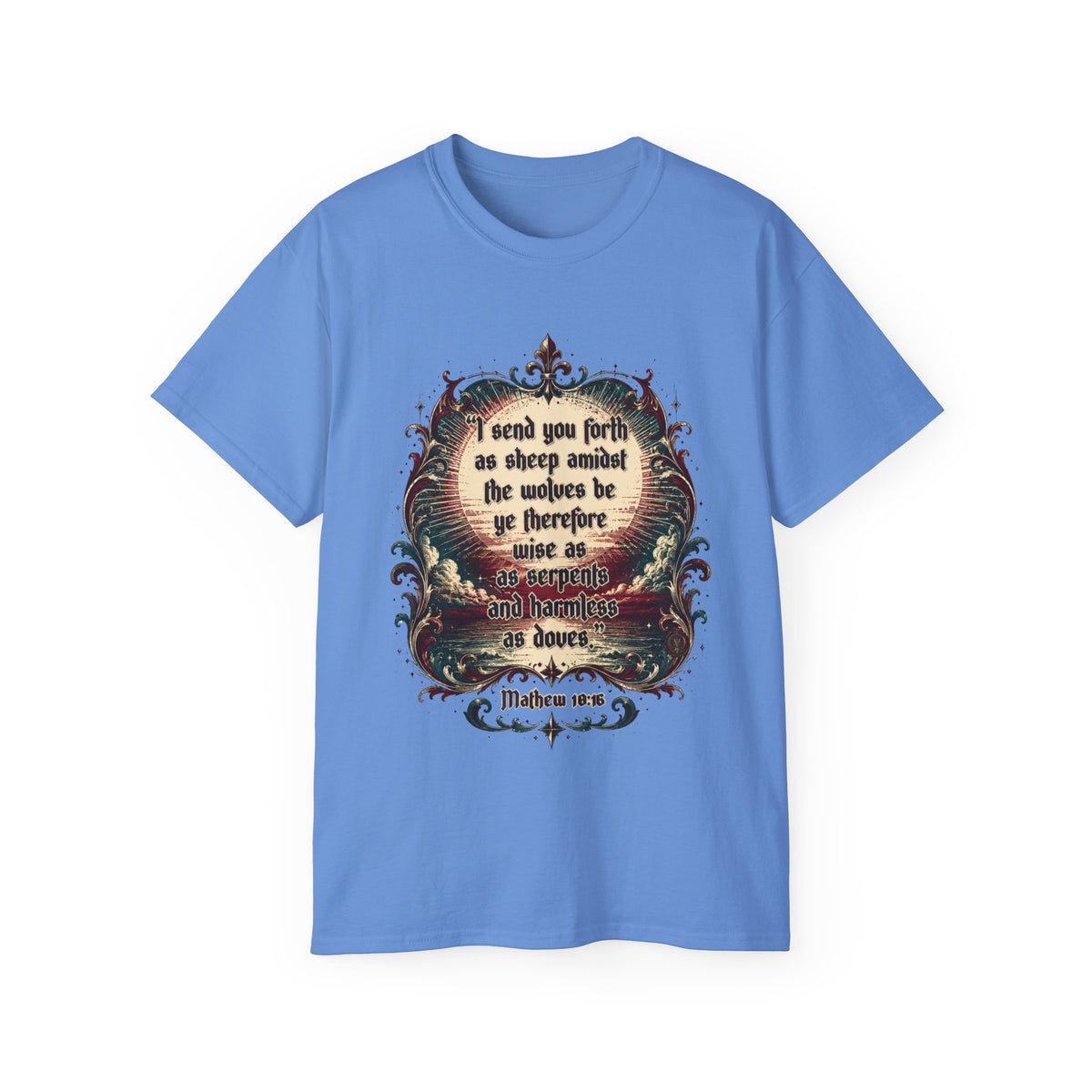 Matthew 10:16 Christian Scripture Tee — Vintage Dove Graphic